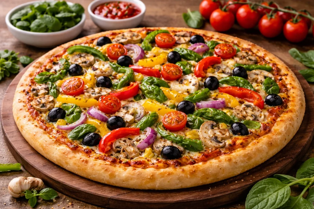 Vegetable Pizza - Deja Bru Cafe
