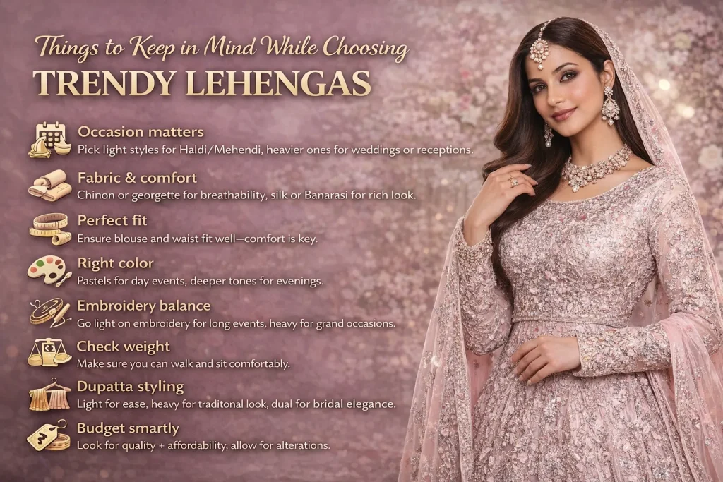 Things to keep in mind while wearing lehengas