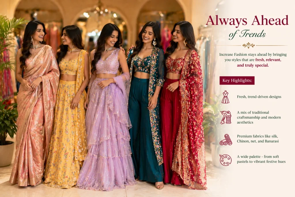 Best Trendy Lehengas at Increase Fashion